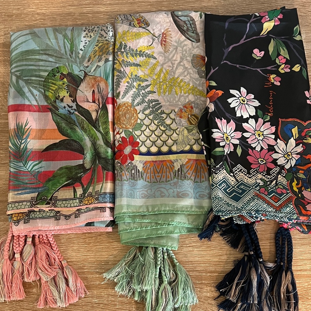 Johnny Was Multicolor Scarves Set of 3